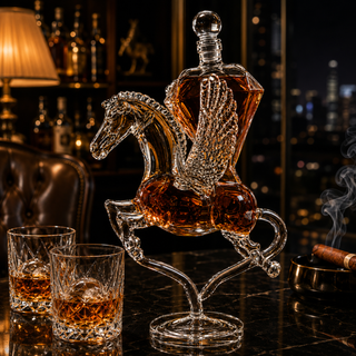 Pegasus Crystal Decanter For Wine Whiskey By 12 Tall For Spirits Whiskey Scotch Bour