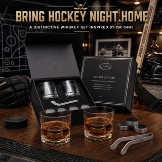 Hockey Whiskey Stones Set 7pcs 4 Hockey Puck Chill Stones With Cooling Gel Hockey Stick Tongs 2 Clas