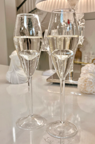 100 Carat Diamond Champagne Flutes Crystal Shaped Inside Wedding Toast Glass Set Of 2 7 Oz Cocktail