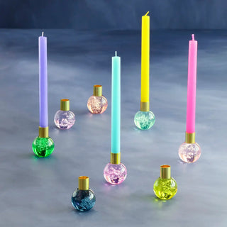 Glitterville Glitterville Crystal Ball Taper Candle Holder