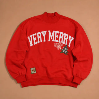 Vintage Very Merry Mockneck Sweatshirt