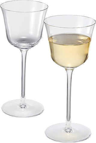 Vintage Crystal Nick Nora Wine Coupe Glasses Set Of 2 Clear Radiance Cocktails Wine Whiskey Gin Cock
