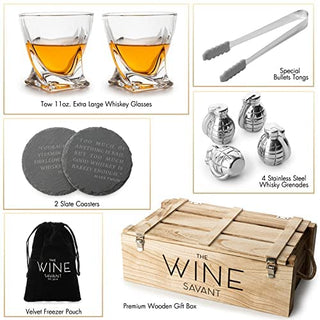 Whiskey Gift Box Set Grenade Whiskey Chillers With Whiskey Glasses Set By