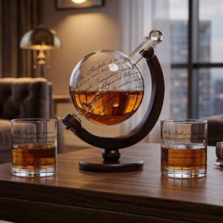 Attorney Whiskey Decanter Set By 850ML Whiskey Decanter With 2 10OZ U S Constitution