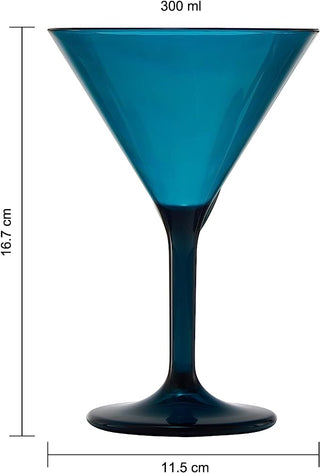 Unbreakable Pastel Color Acrylic Martini Glasses Set Of 6 European Style Cocktail Cups 100 Tritan Dr