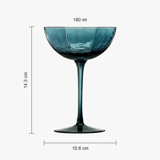 Cocktail Martini Champagne Luxury Angled Coupe Glasses 6 Oz Set Of 4 Muted Colored