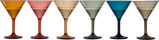 Unbreakable Pastel Color Acrylic Martini Glasses Set Of 6 European Style Cocktail Cups 100 Tritan Dr