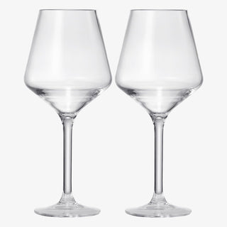 Unbreakable Stemmed Wine Glasses Tritan Acrylic Set Of 6 European Style Crystal Drinkware 18OZ