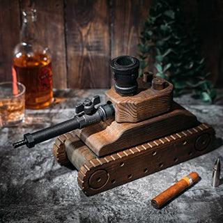 Tank Liquor Dispenser By Mahogany Wood Whiskey Decanter Gifts For Him Fathers Day Ve