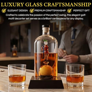 Golfer Decanter Whiskey Decanter Golf Gifts For Both Men Women Golf Accessories Golf