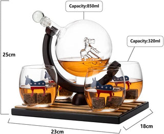 Democratic Party Wine Whiskey Decanter Set Proud Democrat Vote Blue Election Decor Washington Dc Pol