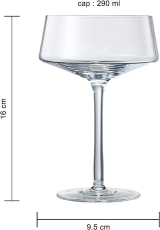 Luxury Martini Glass Set Of 2 10OZ Crystal Luxury Martini With Silver Spoon Premium Hand Blown Class