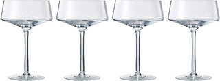 Luxury Martini Glass Set Of 4 10OZ Crystal Luxury Martini With Silver Spoon Premium Hand Blown Class