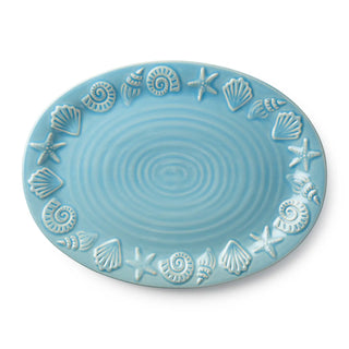 Coastline Blue Oval Platter 16" X 12"