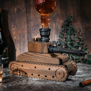 Tank Liquor Dispenser By Mahogany Wood Whiskey Decanter Gifts For Him Fathers Day Ve