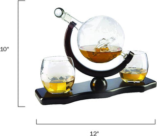 Globe Car Whiskey Decanter 1 Premium Barware Gift Elegant Drinkware Collection