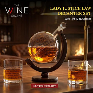 Attorney Whiskey Decanter Set By 850ML Whiskey Decanter With 2 10OZ U S Constitution