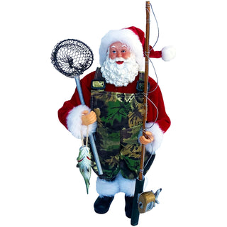 12″ Camo Fisherman Claus