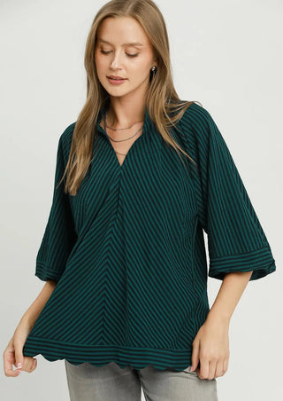 Coastal Escape Seersucker Blouse