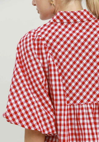 Picnic Day Gingham Smocked Top