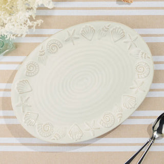 Coastline Cream Oval Platter 16" X 12"