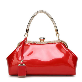 Kiss Lock Glossy Handbag