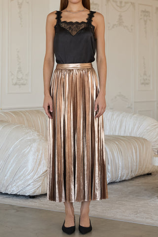 Bronze Bombshell Lamé Maxi
