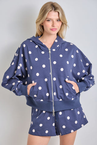 The Navy Cozy Confetti Hoodie