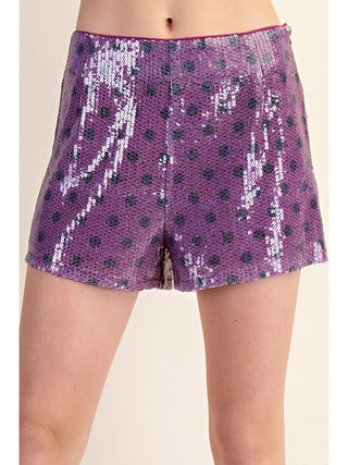 Pop, Fizz & Polka Dots Shorts - Plum