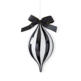 Merry in Monochrome Teardrop Ornament