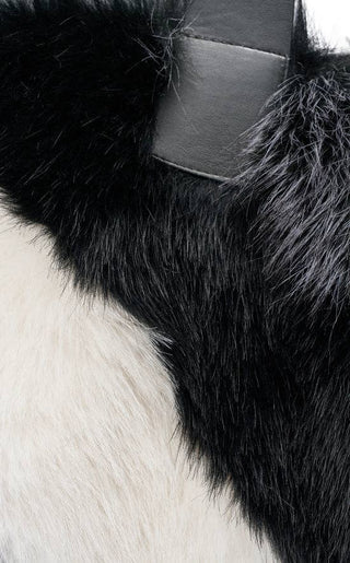 CONFIDANTE-GRAYMULTI FAUX FUR HANDBAG