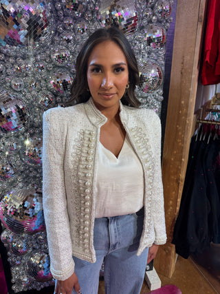 Pearl Commander Bouclé Jacket