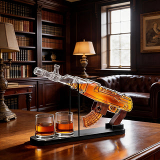 Gifts For Men Dad Guns Whiskey Decanter Set For Men Gun Decanter Detachable Magazine 2 Bullet Shot G