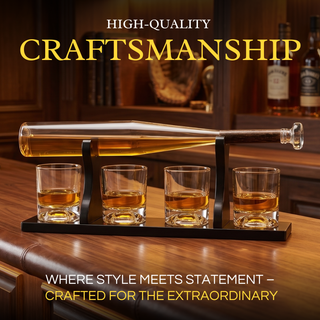 Baseball Bat Whiskey Decanter Premium Barware Gift Elegant Drinkware Collection