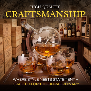 Helicopter Whiskey Decanter Gift Set Premium Barware Gift Elegant Drinkware Collection