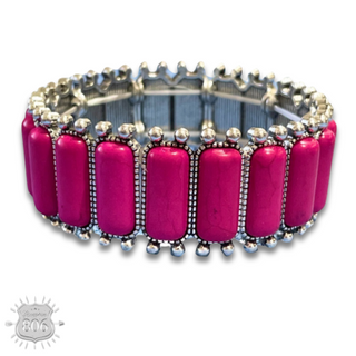 Western rectangle stone bracelet - LC
