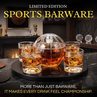 Basketball Decanter Set Premium Barware Gift Elegant Drinkware Collection