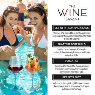 Floating Wine Glasses For Pool Set Of 2 15 Oz Shatterproof Poolside Wine Glasses Tritan Plastic Reus