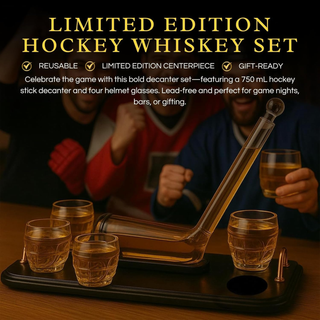 Ice Hockey Whiskey Decanter Premium Barware Gift Elegant Drinkware Collection