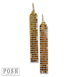 Mesh fringe earring - LC