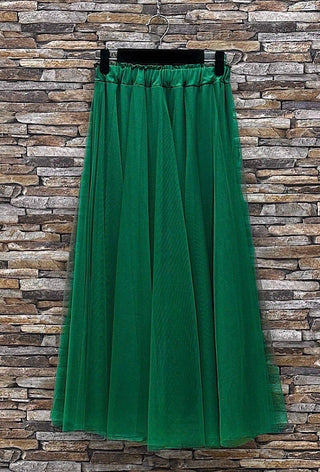 Dark Green Tulle Skirt