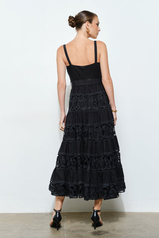 Lace & Lovely Belted Midi Dress