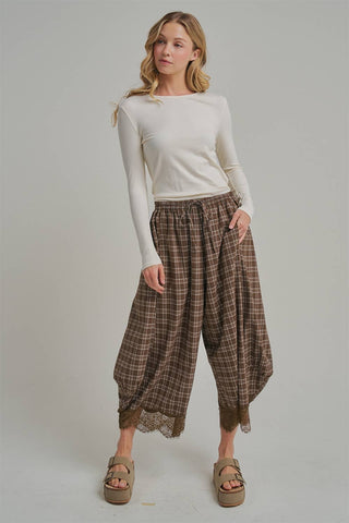 Autumn Muse Plaid Balloon Pants