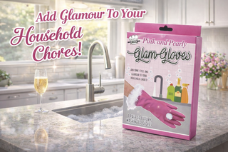 Pink and Pearly Kitchen Cleaning Gloves