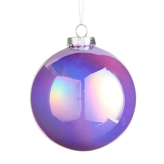 6" Purple Iridescent Ball Ornament - Boutique Bella BellaChristmas Ornament