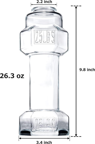 Set Of 4 Dumbbell Beer Whiskey Glasses Giant Lifting Beers 26OZ Glass Large Weightlifting To Scale F