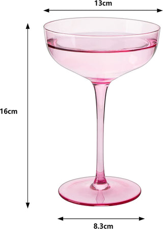 Colored Coupe Glass 7OZ Set Of 4 By Colorful Champagne Cocktail Glasses Fancy Manhat