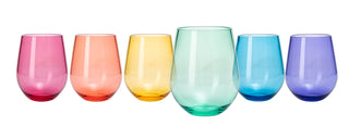European Style Crystal Stemmed Wine Glasses Acrylic Glasses Tritan Drinkware Unbreakable Muted Color