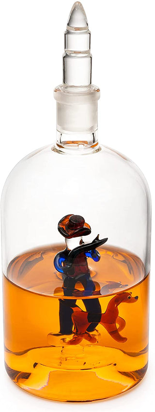 Man With Dog Hunting Bullet Whiskey Decanter Premium Barware Gift
