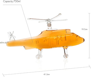 Helicopter Whiskey Decanter Black Hawk Chopper